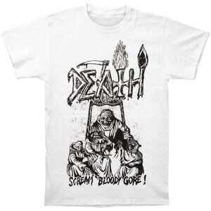 Scream Bloody Gore Line Art White shirt Death Shirt